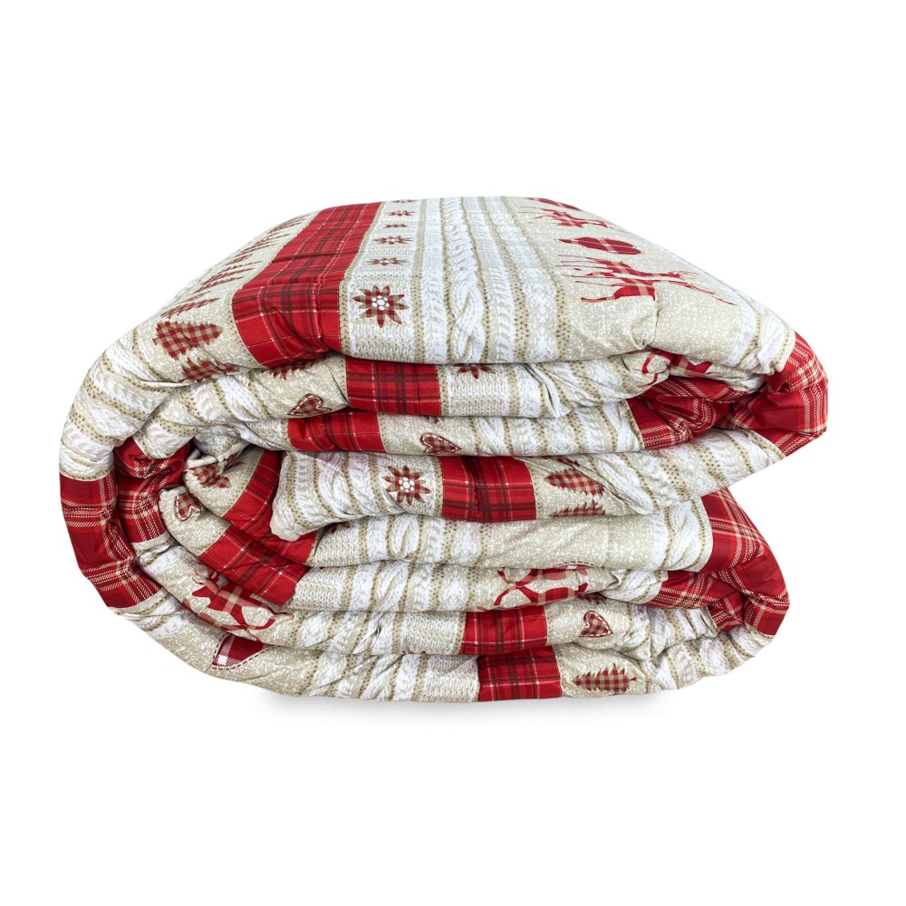 QUILT © BOW COASSOLO red TYROLEAN winter made in Italy