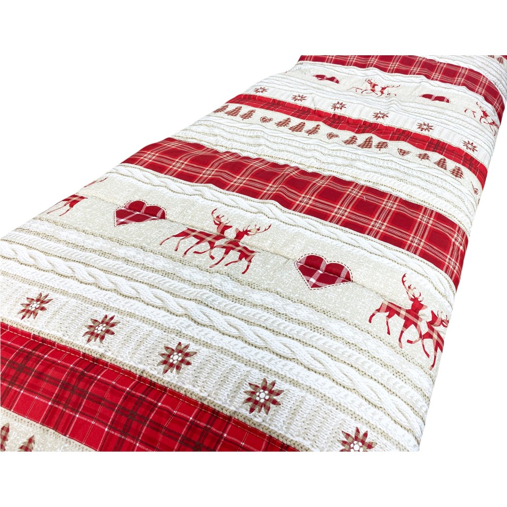 QUILT © BOW COASSOLO red TYROLEAN winter made in Italy