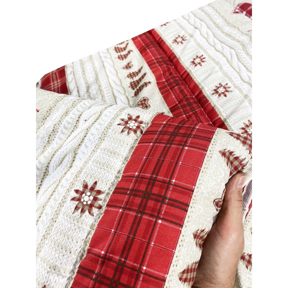 QUILT © BOW COASSOLO red TYROLEAN winter made in Italy