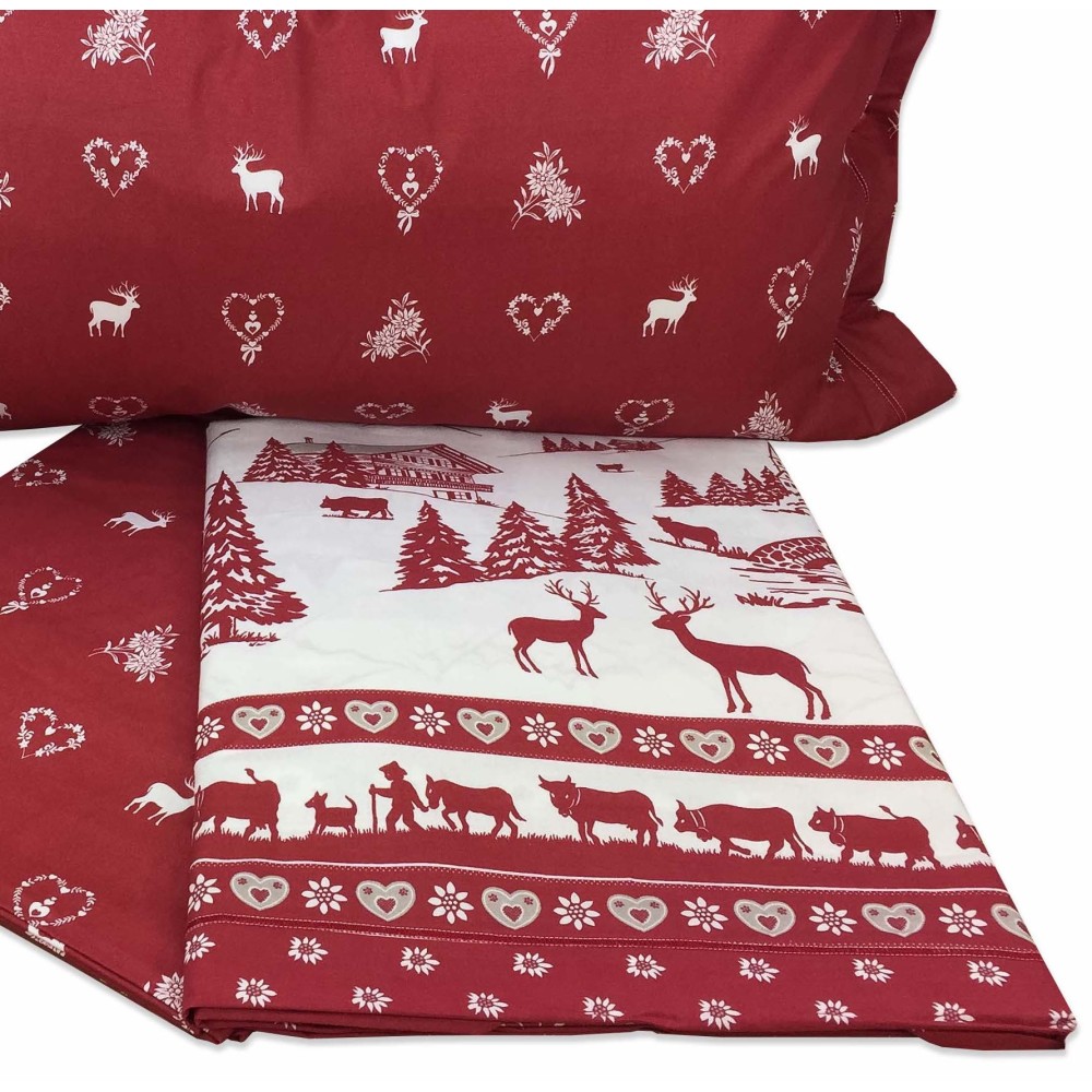 COPRIPIUMINO tirolese DIS. VALGARDENA MONTAGNA