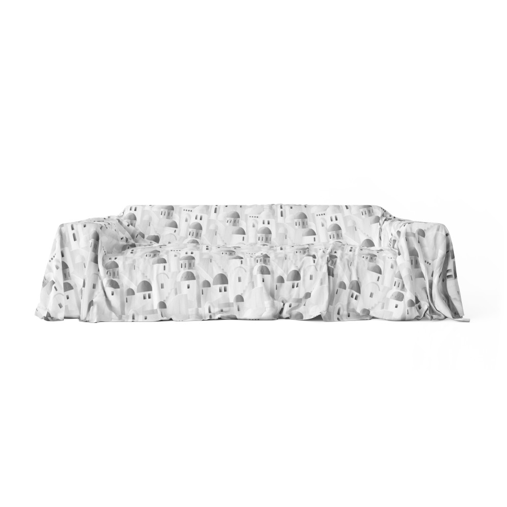 FURNISHING COVER cover GRAN SCARF BEDSPREAD sofa cover SANTORINI grey