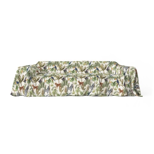 SERVIETTE HOUSSE DE MEUBLE GRAND SCARF BEDSPREAD housse de canapé JUNGLE