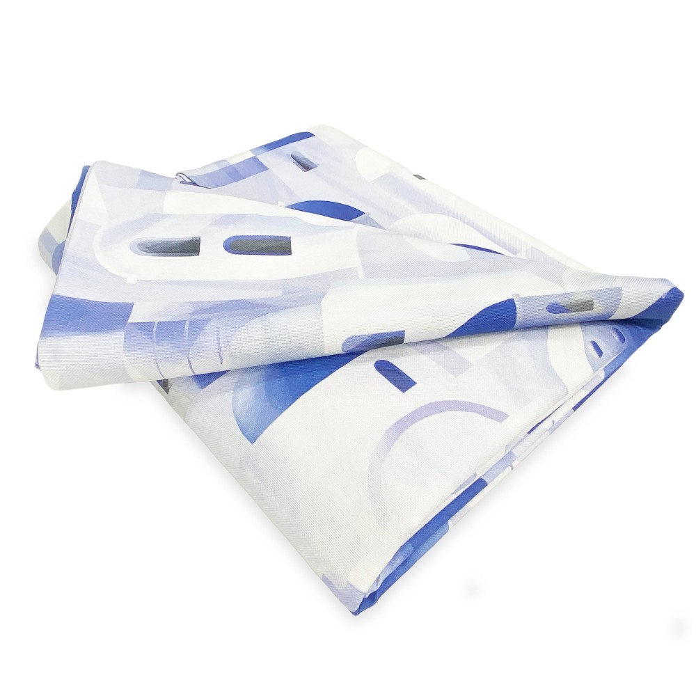 SERVIETTE HOUSSE DE MEUBLE GRAN SCARF BEDSPREAD housse de canapé SANTORINI bleu