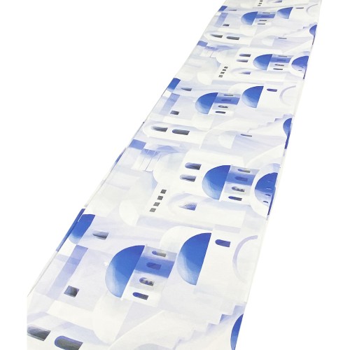 FUNDA DE DECORACIÓN FUNDA GRAN SCARF COLCHA funda de sofá SANTORINI azul