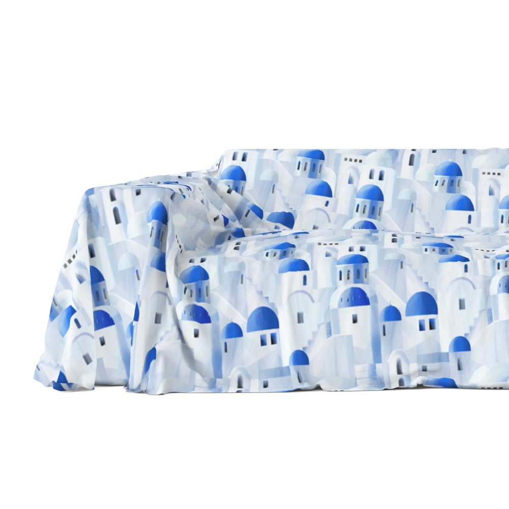 FURNISHING COVER cover GRAN SCARF BEDSPREAD sofa cover SANTORINI blue