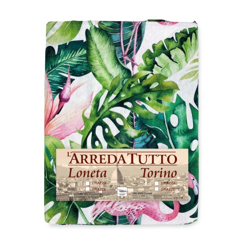 Fabric with flamingos
