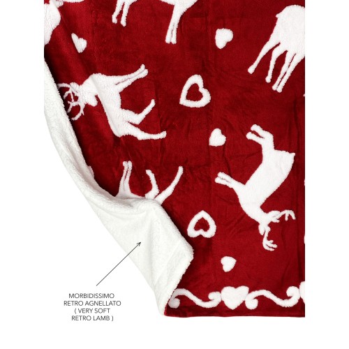 PLAID IN PILE sherpa TIROLESE montagna PIZBLANC