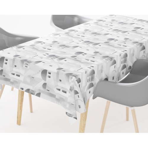 NAPPE COTON design SANTORINI gris made in Italy