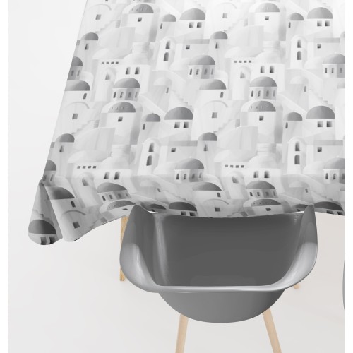 NAPPE COTON design SANTORINI gris made in Italy