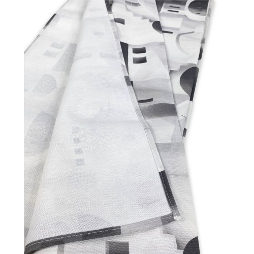 COTTON TABLECLOTH with grey SANTORINI design made in Italy