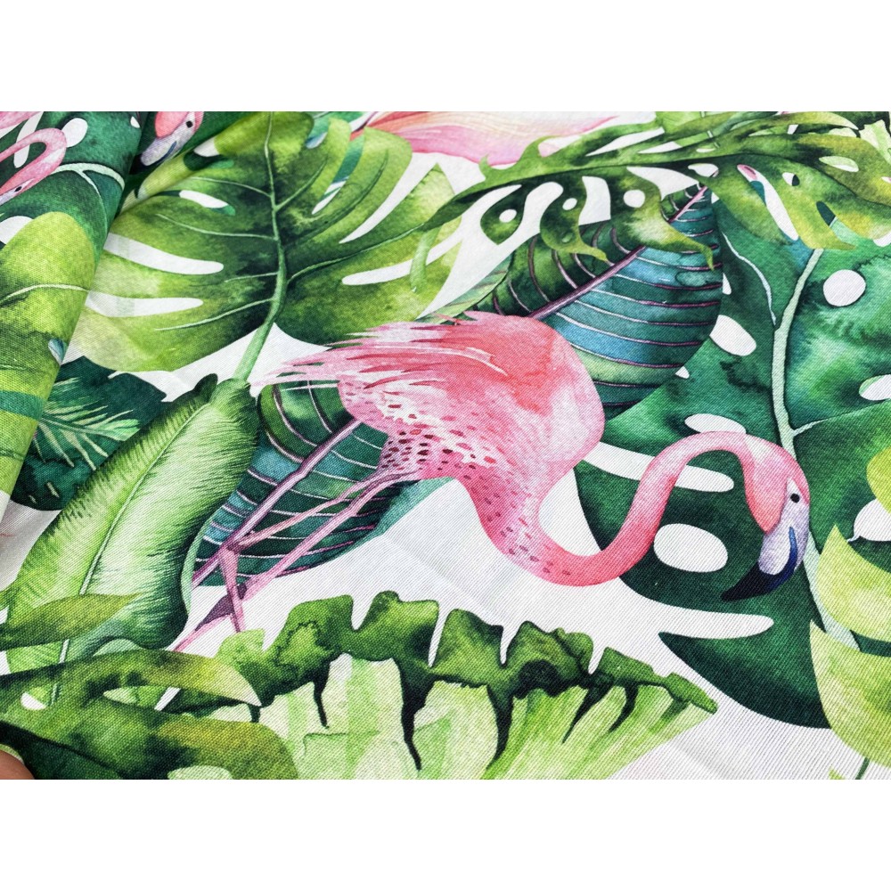 NAPPE EN COTON design FLAMINGO flamants roses fabriqués en Italie