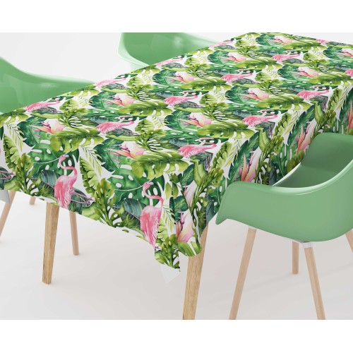 NAPPE EN COTON design FLAMINGO flamants roses fabriqués en Italie
