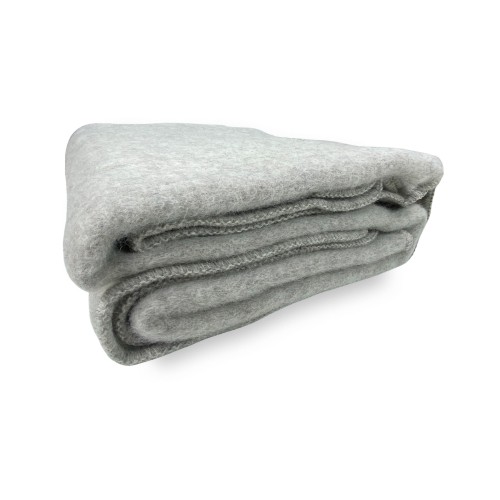 ICELAND BLANKET en vraie laine vierge pure douce et chaude GREY Melange