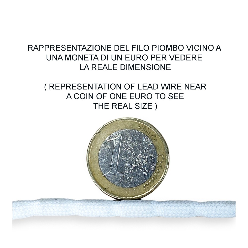 ALAMBRE TRENZADO DE PLOMO peso LASTRE PARA CORTINAS Y TELAS CORTINAS POR METROS hecho en Italia