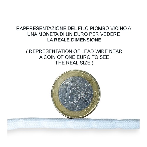 BLEIGEFLECHT DRAHT Gewicht BALLAST FÜR VORHÄNGE UND STOFFE VORHÄNGE ALS METERWARE hergestellt in Italien