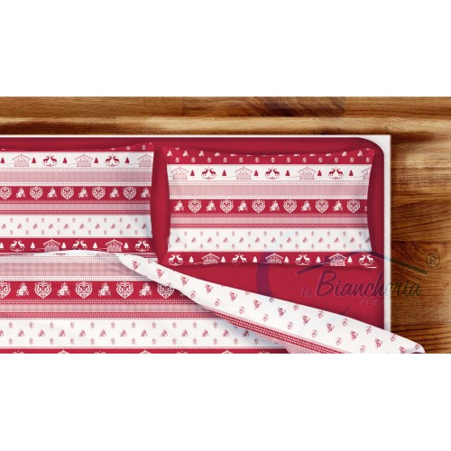 FEUILLE TYROLIENNE COMPLÈTE dis. TIROLO en pur coton Made in Italy