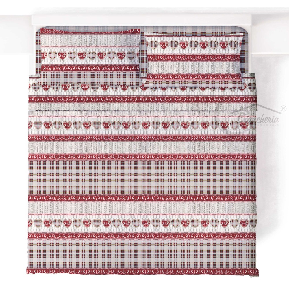 SET sheet TYROLEAN dis. BALME in pure cotton Made in Italy