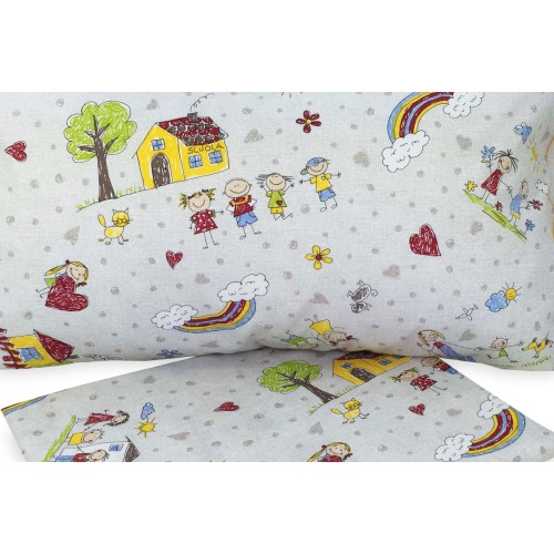 DUVET COVER FOR CHILDREN BOYS AND GIRLS FAMILY in pure cotton