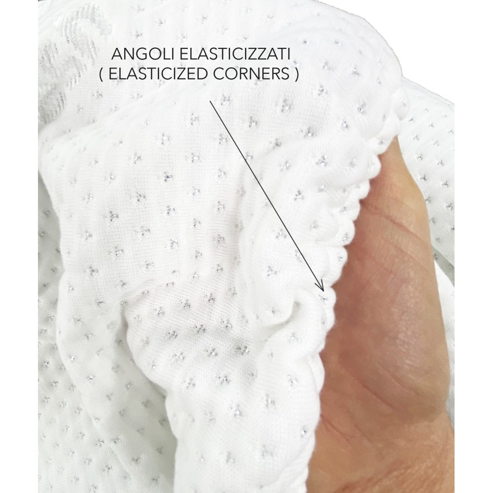 HOUSSE DE MATELAS en FIBRE D’ARGENT ARGENT Fabriqué en Italie