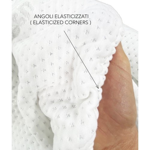 HOUSSE DE MATELAS en FIBRE D’ARGENT ARGENT Fabriqué en Italie
