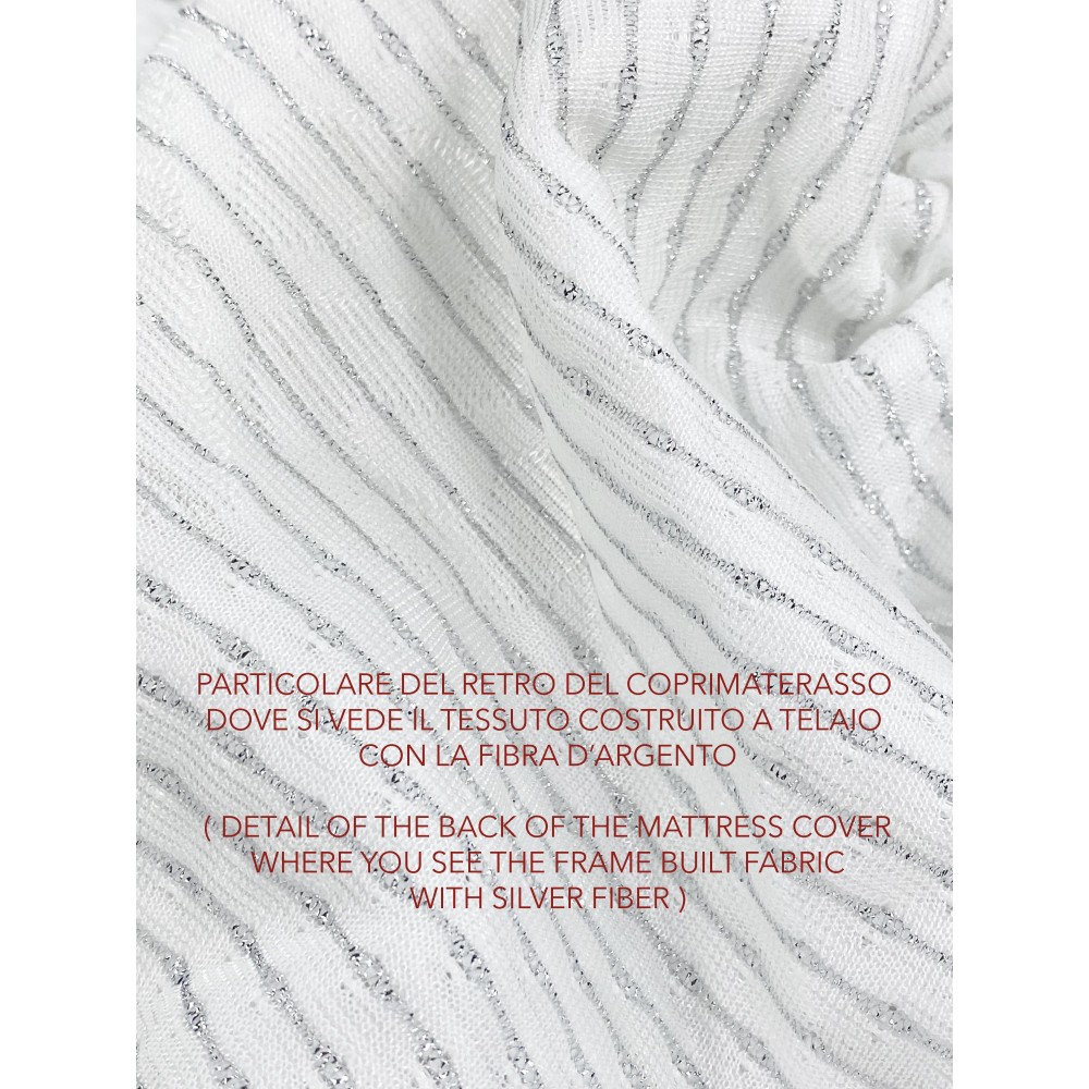 HOUSSE DE MATELAS en FIBRE D’ARGENT ARGENT Fabriqué en Italie