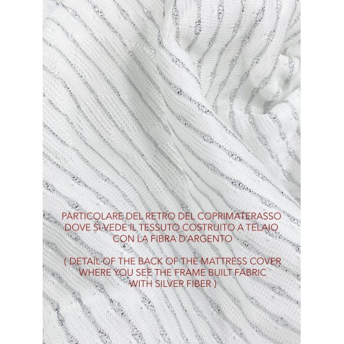 COPRIMATERASSO in fibra D'ARGENTO SILVER Made in Italy