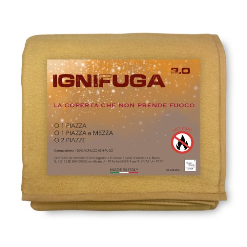 COPERTA IGNIFUGA antifiamma ANTIFUOCO CLASSE 1 omologata MADE in ITALY