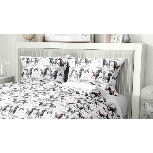 HOUSSE DE COUETTE POUR CHEVAUX DE COURSE EN COTON PUR Fabriqué en Italie