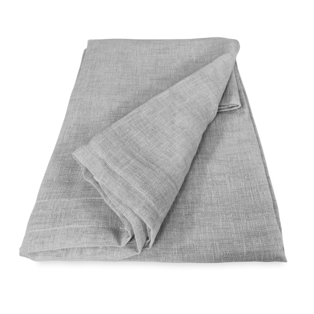 Coppia tendine vetro moderne SIMPLY Grigio - tessuto poliestere bouclè semitrasparente, orlino tunnel