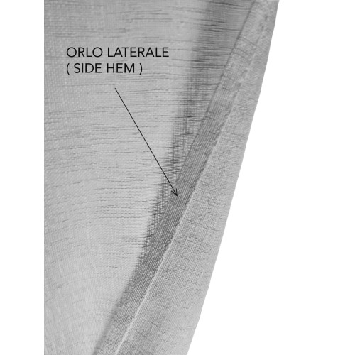 Par de cortinas de cristal modernas SIMPLY Grey - tejido de poliéster bouclé semitransparente, borde de túnel