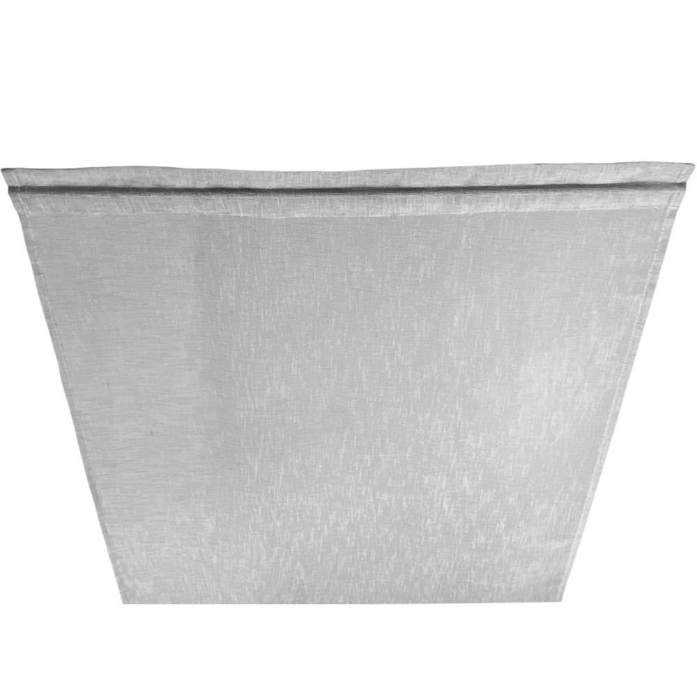 Paar moderne Glasvorhänge SIMPLY Grey - halbtransparentes Bouclé-Polyestergewebe, Tunnelrand