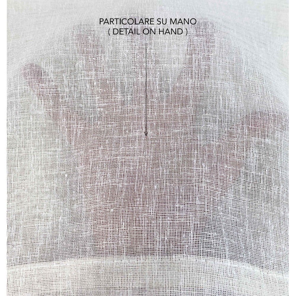 Par de cortinas de cristal modernas SIMPLY Beige - tejido de poliéster bouclé semitransparente, dobladillo de túnel