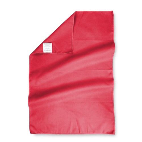 RED MICROFIBER towel SET 1+1 Face and Guest