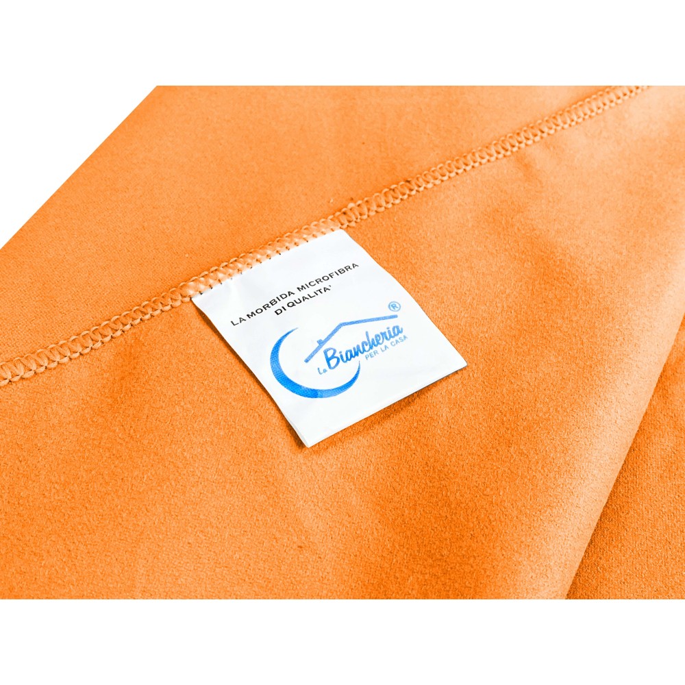 ORANGE MICROFIBER towel SET 1+1 Face and Guest
