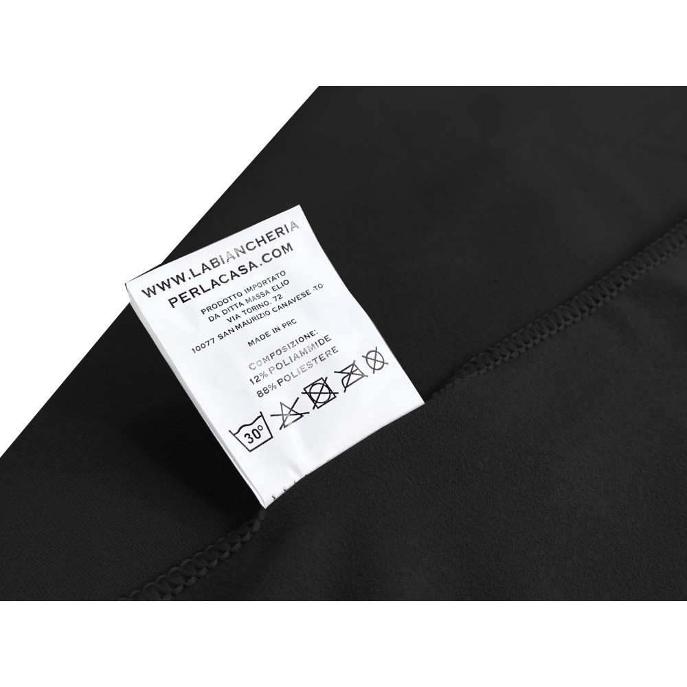 BLACK MICROFIBER towel SET 1+1 Face and Guest