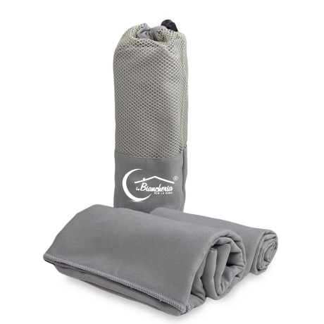 GREY MICROFIBER towel SET...