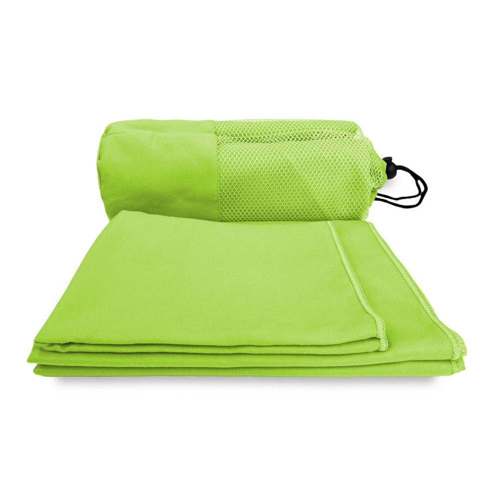 ACID GREEN MICROFIBER towel SET 1+1 Face and Guest