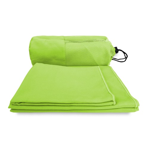 ACID GREEN MIKROFASER Handtuch SET 1+1 Gesicht und Gast