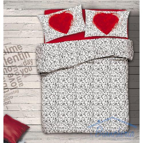 Les FEUILLES COMPLÈTES de COEUR ROUGE AVEC LETTRAGE var.16