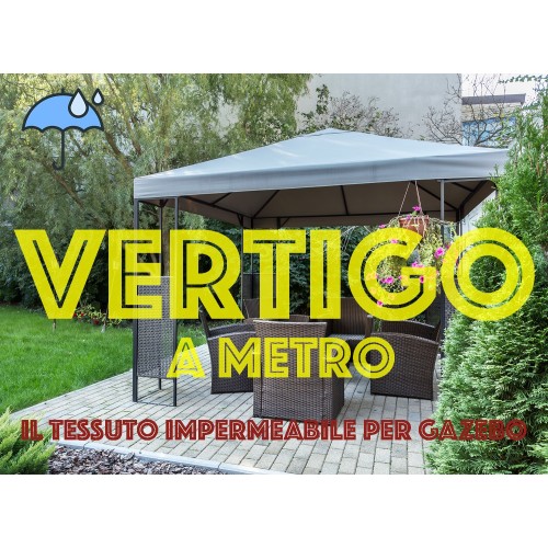 Vertigo Fabric 100% Waterproof Awning – Polyester H 150 cm, Sold by the Meter – Ideal for Outdoors, Gazebos, Verandas