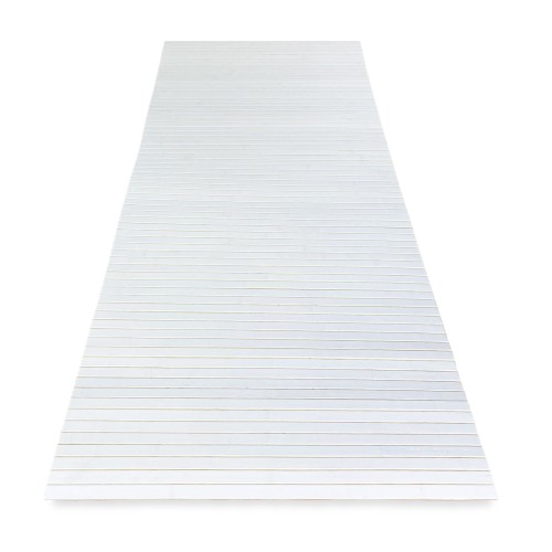ALFOMBRA DE COCINA EN MADERA bambú WOODY liso BLANCO