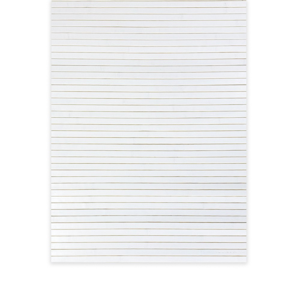 ALFOMBRA DE COCINA EN MADERA bambú WOODY liso BLANCO