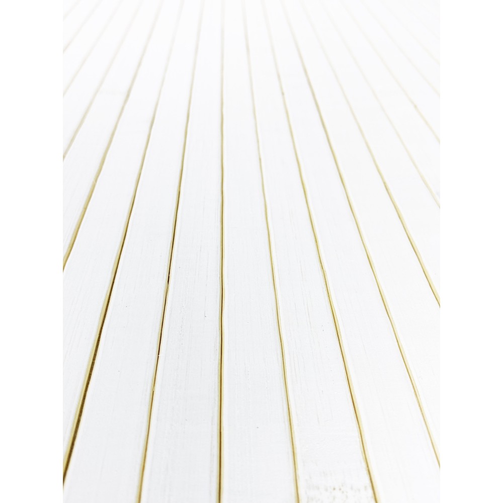 KITCHEN RUG IN WOOD bamboo WOODY plain WHITE