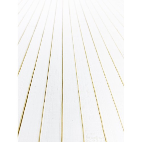 KITCHEN RUG IN WOOD bamboo WOODY plain WHITE