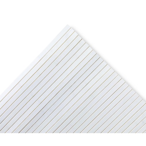 ALFOMBRA DE COCINA EN MADERA bambú WOODY liso BLANCO