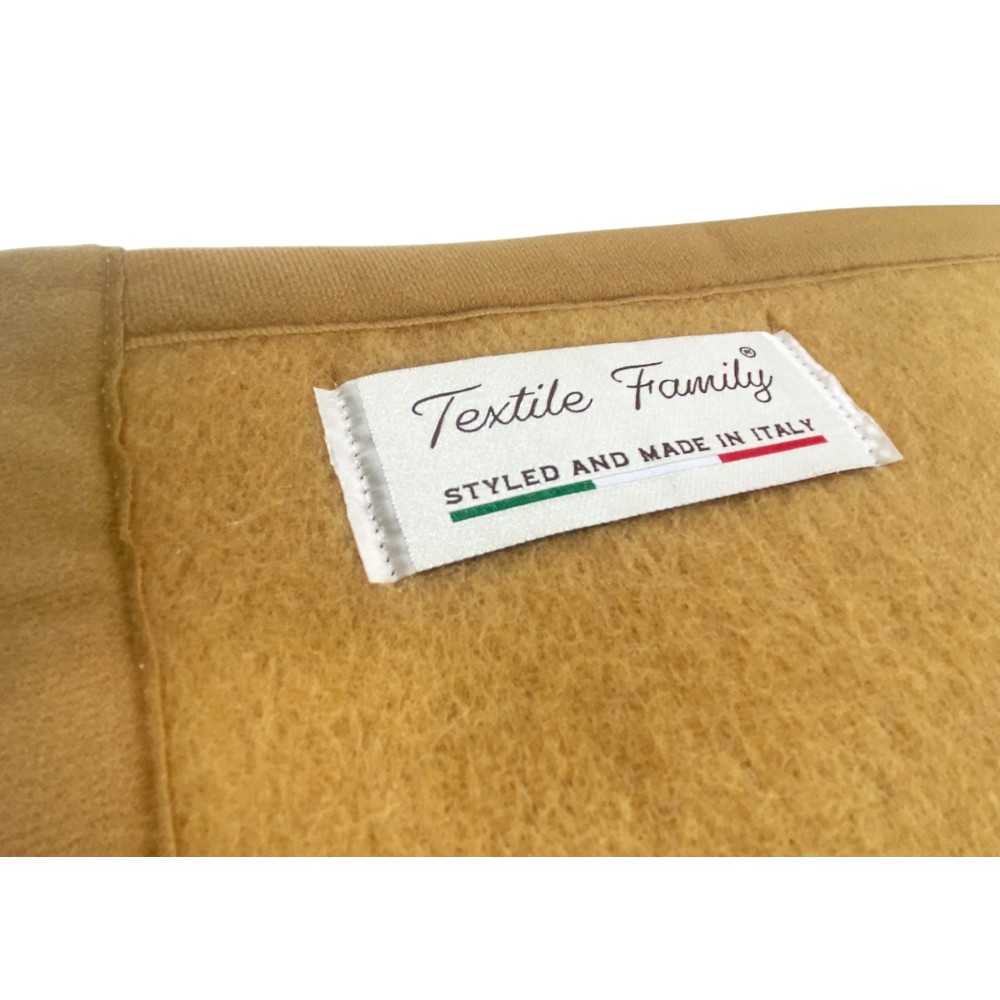 COPERTA IGNIFUGA SPRING antifiamma Peso Medio 1.0 ANTIFUOCO CLASSE 1 omologata MADE in ITALY Nocciola