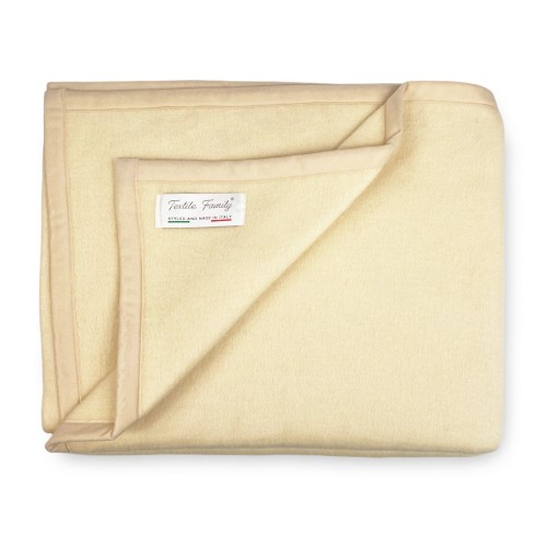 FIREPROOF BLANKET SPRING flame retardant Average weight 1.0 FIREPROOF CLASS 1 approved MADE in ITALY Beige