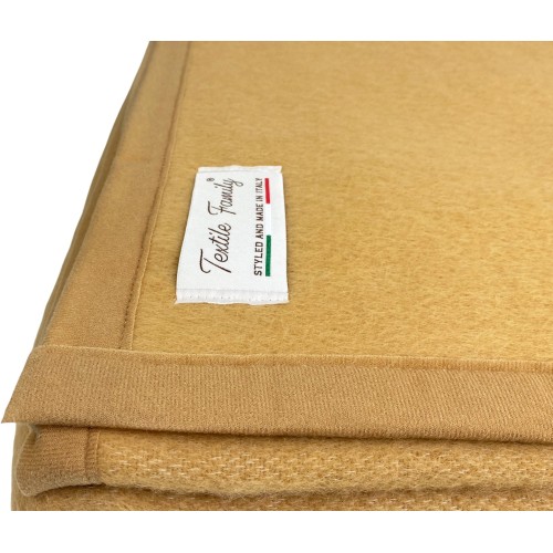 COUVERTURE D’ÉTÉ LÉGÈRE PRINTEMPS Poids moyen Modacrylique MADE IN ITALY Noisette