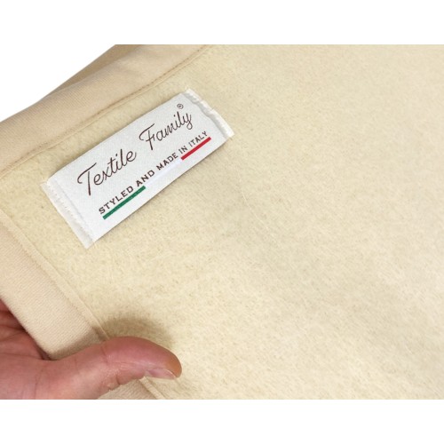 BLANKET Lightweight summer SPRING Medium weight Modacrylic MADE in ITALY Beige