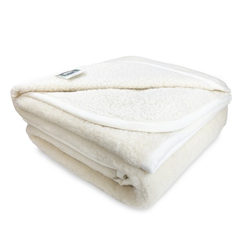 MARY BLANKET en vraie LAINE MÉRINOS 1000 gr. Pure laine vierge